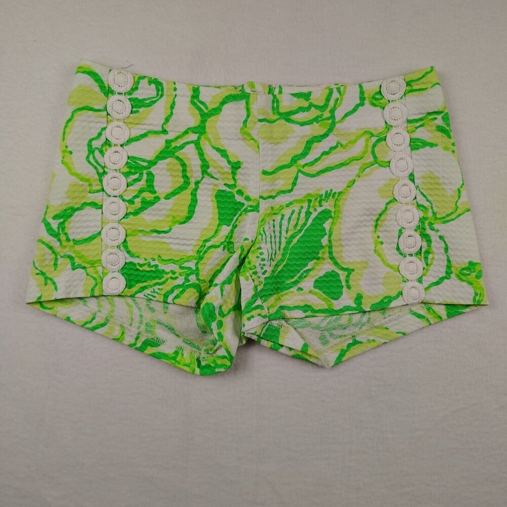 Lilly Pulitzer Liza Shorts Sz 00 Resort White Heart Breaker